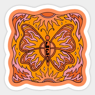 Leo Butterfly Sticker